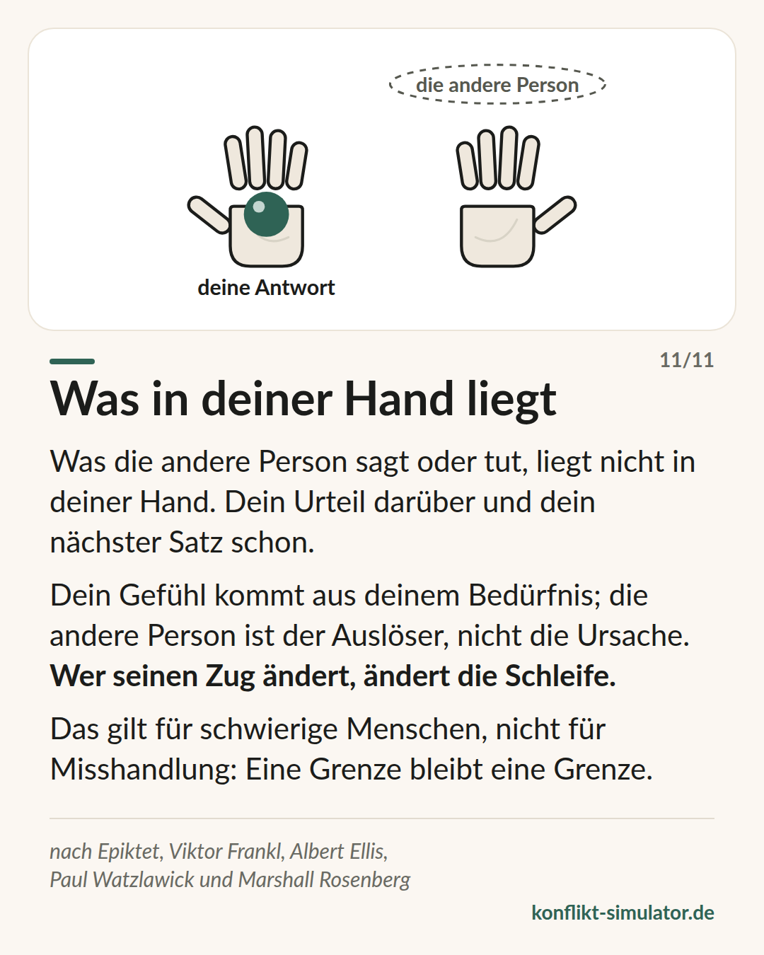 Was in deiner Hand liegt